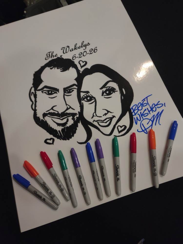 A wedding signing poster ready for guests to sign